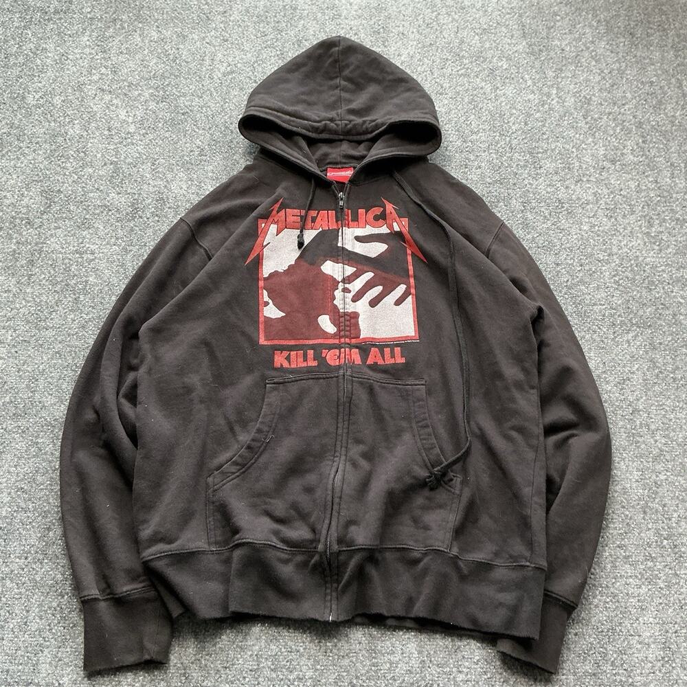 Y2K 2007 Metallica Kill Em All Zip Hoodie Mens Large